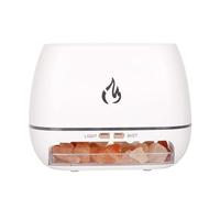 CGACCSD Diffusor Ultrasónico | Difusor de con Base de Piedra de Sal - Difusor De Aromas con Luz 7 Colores para Yoga Meditación SPA Baño Estudio