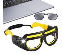 CGACCSD Gafas con iluminación LED - Sensor de movimiento recargable con 5 modos - Gafas de seguridad nocturna para paseos en bicicleta - para adultos Actividades al aire libre Viajes Senderismo