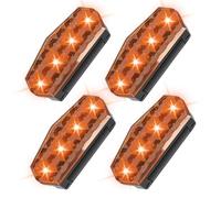 CGACCSD Iluminación Solar de Inversión, Luz Intermitente de Seguridad Vial, 4 Piezas Para Conducir, Alarma Automotriz Para Vehículos, Motocicletas, Toboganes De Seguridad Y Paneles De Construcción