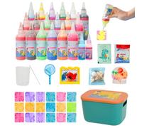 CGACCSD Juego De Gel Acuático para Niños | Set para Crear Animales Acuáticos,Juguete Educativo Manual para Actividades Escolares Fiestas Familiares Y Cumpleaños
