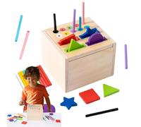 CGACCSD Juguete de asignación de colores - Juego de juguetes de reconocimiento de colores de madera, juego educativo educativo para niños pequeños, para niños en el aula en el hogar, tutoría
