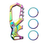 CGACCSD Llavero abrebotellas, llavero elegante para mujer, mosquetón compacto universal portátil, herramienta de supervivencia, destornillador con 3 llaveros para hombres y mujeres