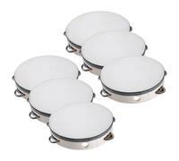CGACCSD Panderetas para adultos, 15 cm de percusión de mano, instrumento de percusión de 6 piezas para yoga, meditación, danza y ocio en casa