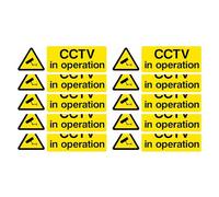 CGACCSD - Paneles de advertencia para propiedad, paneles adhesivos para zona sub-10 unidades, pegatinas de seguridad resistentes a las inclemencias del tiempo, para casa, pasillo, oficina, escuela