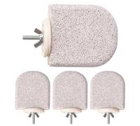 CGACCSD Posadero para Aves | 4 Piezas Posadero de Piedra Volcánica Escarchada para Jaula - Juguete De Ejercicio Masticatorio Y Afilado De Garras para Nido Exterior - Adiestramiento De Cacatúas Y