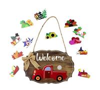 CGACCSD Señal de bienvenida al aire libre, decoraciones rústicas para fiestas de madera, cartel de bienvenida para puerta, decoración rústica, para pared interior, salón, entrada, jardín, terraza