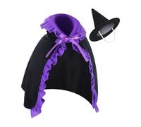 CGACCSD Trajes para Gansos de Porche | Viste a tus Gansos para Porche de Entrada | Estatua de Cemento 58 cm con Sombrero Cape Tema Bruja para Césped Jardín Exterior Patio