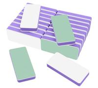 CGBE Taco Pulidor Uñas Naturales: Bloque Pulido Uñas Doble Cara Grano 1000/4000 - Lima Fina Suave y Brillante Uñas - Buffer de Uñas para Uso Doméstico y Salón - 20 Piezas (Morado)