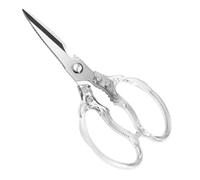 CGBE Tijeras Cocina Resistentes: Tijeras Cocina Muy Afiladas Acero Inoxidable - Mango Transparente - Tijera Multiuso para Aves Carne Pescado Huesos Pollo Barbacoa Verduras - Plateado