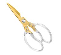 CGBE Tijeras Cocina, Resistentes: Tijeras Cocina Muy Afiladas Acero Inoxidable - Mango Transparente - Tijera Multiuso para Aves Carne Pescado Huesos Pollo Barbacoa Verduras - Oro