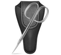 CGBE Tijeras para Cuticulas Profesionales: Tijeras Cuticulas Curva Punta Fina Extra Afiladas - Tijera Pequeña de Acero Inoxidable con Bolsa de Almacenamiento - Para Cutículas y Piel Muerta