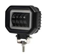 CGBWMB Faros Motocicleta Barra De Luces LED De Trabajo Tipo Ojo De Ángel Para Coche, 4x4, Todoterreno, Camión, Barco, ATV, 12 V, 24 V, Haz De Inundación Blanco(B 1 * 40W White)
