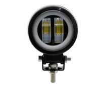 CGBWMB Faros Motocicleta Barra De Luces LED De Trabajo Tipo Ojo De Ángel Para Coche, 4x4, Todoterreno, Camión, Barco, ATV, 12 V, 24 V, Haz De Inundación Blanco(A 1*White and Red)
