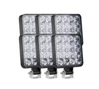 CGBWMB Faros Principales Coche Tractor Barco Camión 4x4 Foco WD SUV ATV Todoterreno Faros LED Barra De Luces Luz De Trabajo Barra De Luces De Marcha Faro Coche(6 piece)