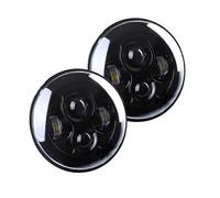 CGBWMB Faros Principales Para Jeep Para Wrangler JK TJ Faros LED Redondos De 7" Luces Traseras DRL Luces Direccionales Faro Coche(B Headlight)
