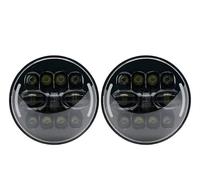 CGBWMB Faros Principales Para Mazda Para Miata MX-5 MX5 RX-7 RX7 Faros Delanteros LED Angel Eye 7 Pulgadas Con Luces Circulación Diurna Y Luces Altas Y Bajos Faro Coche(A black 55w)