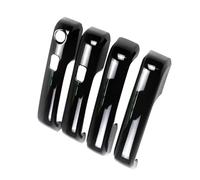 CGBWMB Maneta Exterior Coche Para Ford Para F 150 Para F150 2015-2020 Cubiertas De Manija Puerta Coche Pegatinas Ajuste Negro Fibra Carbono(With key hole Black)