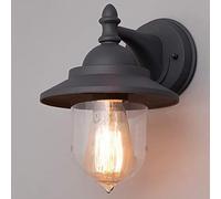 CGC Lighting Aplique de exterior, jardín, farol decorativo para porche, LED, E27 (Gris)