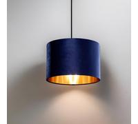 CGC Lighting Lámpara de techo Pantalla, 30 cm de diámetro, tambor interior reflectante, lámpara de mesa, lámpara de pie, dormitorio, sala de estar (Azul)