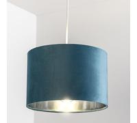 CGC Lighting Lámpara de techo Pantalla, 30 cm de diámetro, tambor interior reflectante, lámpara de mesa, lámpara de pie, dormitorio, sala de estar (Verde)
