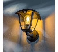 CGC Lighting Lara - Farol de pared para exteriores con filamento tradicional LED, luz blanca cálida IP44 (sensor de movimiento PIR)