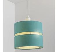 CGC Lighting Pantalla de lámpara de techo interior, 26cm, no eléctrica, fácil instalación, dormitorio, salón (verde azulado)