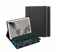 CGCSYZ Backlit Touchpad Keyboard Case for Google Pixel Tablet 11 Inch 2023,Detachable Wireless Keyboard with Slim PU Leather Protective Case for 11" 2023 Release Google Pixel Tablet,Black (Black)