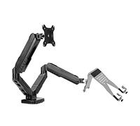 CGCSYZ Brazo de Monitor 2 en 1 Ajustable de Doble Brazo para Escritorio, Soporte para Monitor y portátil, Soporte de un Solo Brazo para Pantallas de 15 a 27 Pulgadas, soporta hasta 1(B)