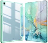 CGCSYZ Case for Samsung Galaxy Tab S6 Lite 10.4 Inch 2024 with S Pen Holder, Multi-Angle Viewing Acrylic Back Cover with Pocket Auto Wake/Sleep,Purple (Emerald)