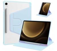 CGCSYZ Cases for Samsung Galaxy Tab S9 FE 5G 10.9 Inch/ S9 11 Inch Case 2023 SM-X510/ X516B/ X518U/ X710/ X716B/ X718U, Acrylic Swivel Leather Case Stand Full Cover Backprotective Case,Pink (Blue)