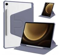 CGCSYZ Cases for Samsung Galaxy Tab S9 FE 5G 10.9 Inch/ S9 11 Inch Case 2023 SM-X510/ X516B/ X518U/ X710/ X716B/ X718U, Acrylic Swivel Leather Case Stand Full Cover Backprotective Case,Pink (Purple)