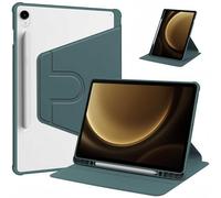 CGCSYZ Cases for Samsung Galaxy Tab S9+ Plus/Tab S9 FE Plus 12.4 Inch SM-X810/SM-X816B/SM-X818U/SM-X610/SM-X616B Cover 2023, Acrylic Swivel Leather Protective Case,Green (Green)