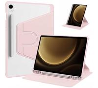 CGCSYZ Cases for Samsung Galaxy Tab S9+ Plus/Tab S9 FE Plus 12.4 Inch SM-X810/SM-X816B/SM-X818U/SM-X610/SM-X616B Cover 2023, Acrylic Swivel Leather Protective Case,Green (Pink)