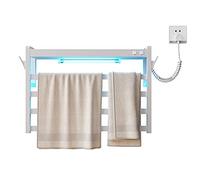 CGCSYZ Toallero eléctrico Inteligente con calefacción, toallero calefactable de Pared, secador de Toallas termostático de Acero Inoxidable con calefacción de Fibra de Carbono para ba