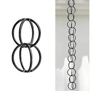 cgdTUxdh Cadena de Lluvia, Cadena de bajante Agua Lluvia Repuesto para canaletas, Cadena eslabones Anillo Funcional y Decorativa(100cm (3ft))