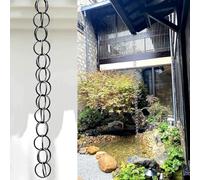 cgdTUxdh Cadena de Lluvia, Cadena de canaleta Lluvia con Forma Anillo, desviador Agua para Patio, Villa, Campana Decorativa(300cm (10ft))
