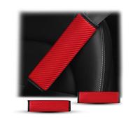 CGEAMDY 2 Almohadillas Cómodas para Cinturón de Seguridad de Coche, Universales Fundas para Cinturón de Seguridad de Viaje, Apto para la Mayoría de Coches, Furgonetas y Camiones(Rojo)