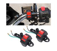 CGEAMDY 2 Pcs Interruptor de Palanca del Manillar de La Motocicleta, Interruptor de Botón de Encendido y Apagado Pieza de Ajuste de la Motocicleta de la Bicicleta, para LED Faro Scooter Electrombile