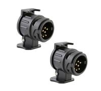 CGEAMDY 2 Piezas Adaptador Remolque 13 a 7 Polos, Enchufe De Plástico De 13 Pines para Remolque 12V, Adaptador Enchufe Remolque 13 Pines a 7 Pines Cubierta De Estacionamiento, para Caravana, Coche