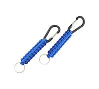 CGEAMDY 2 Piezas Paracord Llaveros, Llaveros De Paracord Con Mosquetón, Mosqueton Llavero Cuerda Trenzada Clip, Lanyard Paracord Puede Colgar, Para Llaves Mochila Camping Senderismo(Azul)