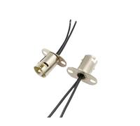 CGEAMDY 2 Piezas Portalámparas Conector De Coche, Mazo De Cables Del Coche LED Bombilla Portalámparas Conector, Portalámparas Coche De Un Solo Contacto Snap-In Socket Asamblea, Auto Accesorios(BA15D)