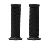 CGEAMDY 2 Piezas Puño Moto Universal, Empuñadura De Manillar De Motocicleta, Puños Motocicleta Antideslizantes Puños De Goma, Agarraderas Moto para Moto Scooter Quad Cruiser Off Road(Negro)