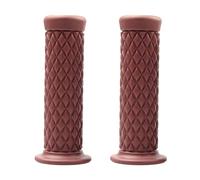 CGEAMDY 2 Piezas Puño Moto Universal, Empuñadura De Manillar De Motocicleta, Puños Motocicleta Antideslizantes Puños De Goma, Agarraderas Moto para Moto Scooter Quad Cruiser Off Road(Marrón)