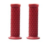 CGEAMDY 2 Piezas Puño Moto Universal, Empuñadura De Manillar De Motocicleta, Puños Motocicleta Antideslizantes Puños De Goma, Agarraderas Moto para Moto Scooter Quad Cruiser Off Road(Borgoña)