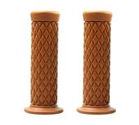 CGEAMDY 2 Piezas Puño Universal, Empuñadura De Manillar De Motocicleta, Antideslizantes De Goma, Agarraderas para Moto Scooter Quad Cruiser Off Road (Marrón-Claro)