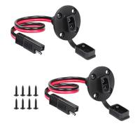 CGEAMDY 2 Piezas SAE Enchufe Conector De Pared Lateral, 12 AWG Solar SAE De Conexión Rápida del Panel Conector, Resistente a La Intemperie SAE Panel Solar De Conexión Rápida Conector para Motocicleta