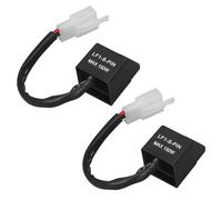 CGEAMDY 2Pcs Control de Flujo de Señal LED Intermitente Relé para Motocicletas, Relé Electrónico Intermitente de 2 Pines, Relé con Cable Independiente de La Carga para Indicador de Dirección