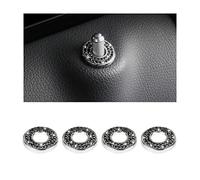 CGEAMDY 4 Piezas Embellecedor Cubierta De Pasador Cerradura Puerta Coche En Cristal, Bling Adhesivo Decorativo Para La Cerradura La Puerta Del Coche, Accesorios Bling Interior Coche(Negro)