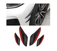 CGEAMDY 4 Piezas Parachoques Aletas Universal, Auto Parachoques Delantero Alerón Goma para Reducir La Resistencia del Coche (Negro Carbón)