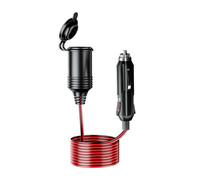 CGEAMDY 4M Coche Extensión Cable Mechero, Cable de Extensión Conector para Encendedor de Cigarrillos de Coches, Alargador Mechero Coche, Cable Alargador Mechero para Coches, Moto, SUV, Barco